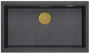 QUADRON Zlewozmywak (76x44) DASH 110 czarny mat, elementy miedziane HQD7644U7_PVDC1_U - Zlewozmywaki QUADRON Zlewozmywak (76x44) DASH 110 czarny mat, elementy miedziane HQD7644U7_PVDC1_U - Zlewozmywaki - miniaturka - grafika 1