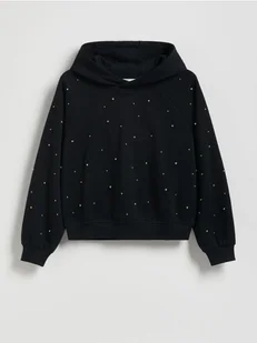 Reserved - Bluza z aplikacjami - czarny - Bluzy dla dziewczynek - miniaturka - grafika 1