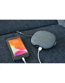 Listwy zasilające - STACJA ŁADUJĄCA ESTILO Z POWIERZCHNIĄ TEKSTYLNĄ 1XEURO-SOCKET I 2XUSB-CHARGER 3M CZARNY/ANTRACYT - miniaturka - grafika 1