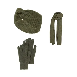Damski zestaw zimowy Rękawiczki/Opaska/Szal Jeden rozmiar - Rękawiczki sportowe damskie - miniaturka - grafika 1