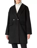 Płaszcze damskie - VERO MODA Vmkendall Coat Boos płaszcz damski, czarny/szczegół: solidny., M - miniaturka - grafika 1