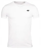Koszulki męskie - 4F KOSZULKA MĘSKA BIAŁA SPORTOWA BAWEŁNIANA R.XXL - miniaturka - grafika 1
