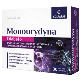 Colfarm Monourydyna Diabeto, 30 kapsułek - Układ nerwowy - miniaturka - grafika 1