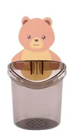Kubki na szczoteczki do zębów - Pojemnik Kubek Na Szczoteczki Naścienny Miś Gray - miniaturka - grafika 1