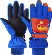 Rękawiczki dla dzieci - Rękawiczki dziecięce narciarskie sportowe r. S na 4- 6 lat Kolor Niebieski - miniaturka - grafika 1