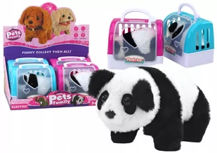 17613 Zestaw Pluszowa Panda Interaktywna W Transporterze Różowy Niebieski - Figurki dla dzieci - miniaturka - grafika 1