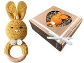 Gryzaki dla dzieci - GRYZAK GRZECHOTKA dla niemowlęcia ekologiczny z naturalnych materiałów +box - miniaturka - grafika 1
