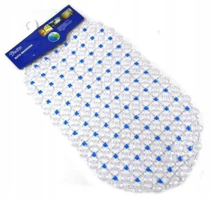 MATA ANTYPOŚLIZGOWA DO WANNY PRYSZNICA 60X34 TRANSPARENT W KROPKI B11 - Wanienki dla dzieci - miniaturka - grafika 1