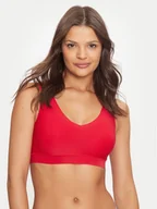 Bielizna sportowa damska - Chantelle Biustonosz top Soft Stretch C16A10 Czerwony - miniaturka - grafika 1