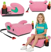 Foteliki samochodowe - FOTELIK SAMOCHODOWY PODKŁADKA SIEDZISKO RÓŻOWY PIKOWANY R129 125-150 CM - miniaturka - grafika 1