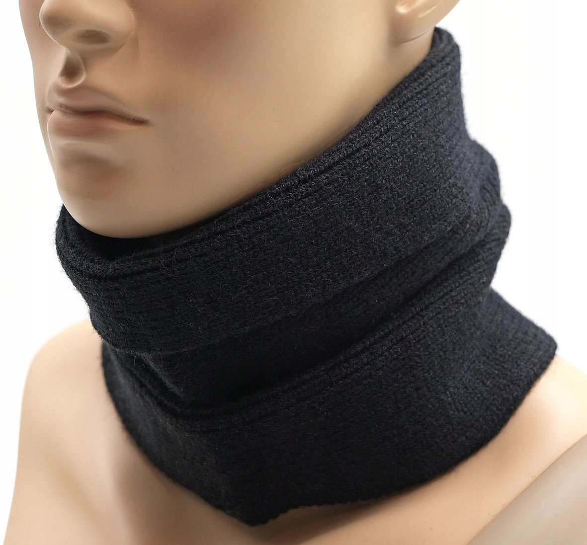 Komin Męski Damski Ciepły Golf na Zimę Czarny Premium Pako Jeans