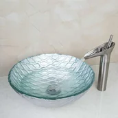 Baterie umywalkowe - Bateria umywalkowa retro JULIA srebrna mat - srebrny - miniaturka - grafika 1