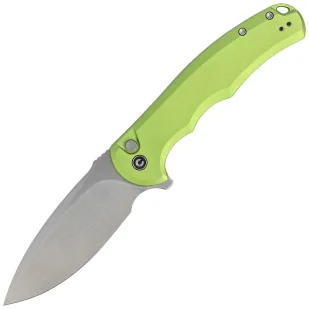 Nóż składany Civivi Button Lock Praxis Lime Green Aluminium, Satin Nitro-V (C18026E-3) - Noże - miniaturka - grafika 1