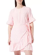 Sukienki - VERO MODA Sukienka damska VMHENNA 2/4 O-Neck Short Dress NOOS, geranium, różowy, L - miniaturka - grafika 1