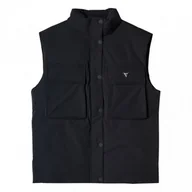 Kamizelki damskie - Damski bezrękawnik puchowy Guess Aurlie SL Puffer Overshirt - czarny - miniaturka - grafika 1