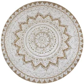 Dywany - vidaXL Dywan pleciony z juty z nadrukiem, 150 cm, okrągły - miniaturka - grafika 1