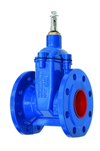 Zasuwa kołnierzowa "krótka" ZK2 SZ14 DIN F4 DN100 żeliwo szare GJL, bez kółka- rozmiar kółka: kwadrat 19. - Akcesoria hydrauliczne - miniaturka - grafika 1