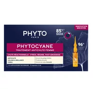 Zestawy kosmetyków damskich - Phyto Phytocyane - Kuracja przeciw wypadaniu włosów dla kobiet Okresowe wypadanie włosów 12x5ml - miniaturka - grafika 1