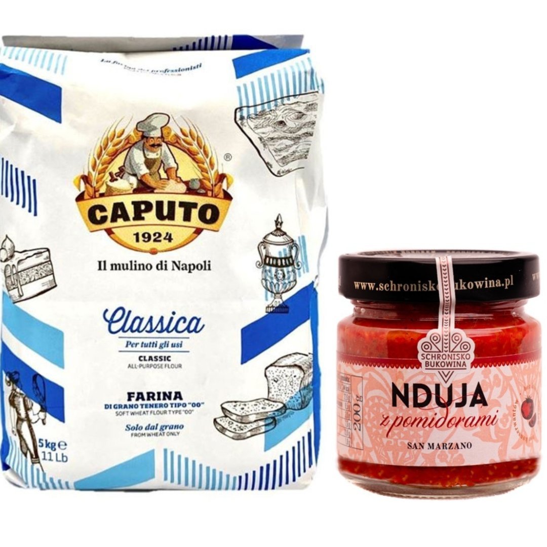 Mąka Caputo Farina Classica Doppio 5kg + Nduja Schronisko Bukowina 200 g