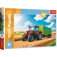 Puzzle - Puzzle, Trefl, Maszyny rolnicze - traktor z przyczepą, 100 el. - miniaturka - grafika 1