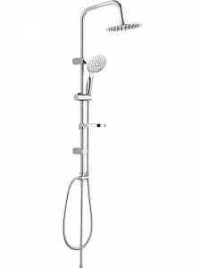 LAVEO PL2 20OX FINO Kolumna natryskowa Długość drążka: 950 mm Wysokość: 1000 mm Szerokość: 200 mm Głębokość: 430 mm Wymiar słuchawki: ? 125 mm Długość węża: 1500 mm Wykończenie: chrom - Zestawy prysznicowe - miniaturka - grafika 1