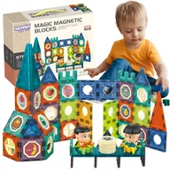 Klocki - Duży Zestaw Klocki Magnetyczne Zamek Dla Dzieci - miniaturka - grafika 1