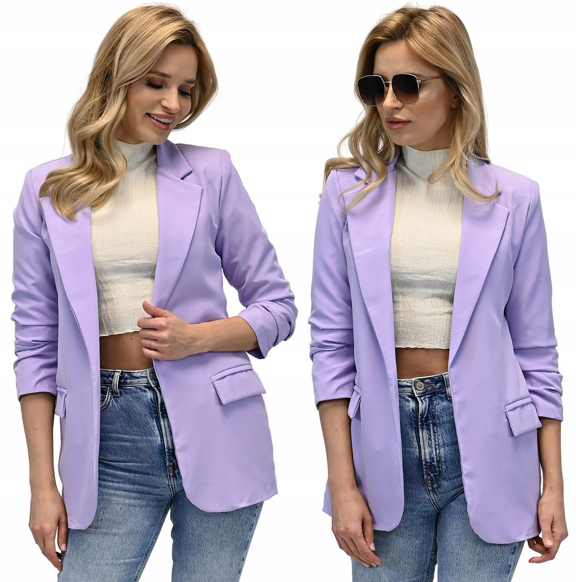 Damska Marynarka Luźny Żakiet modna Narzutka M/38