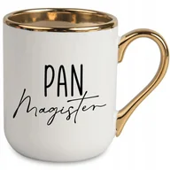 Kubki - KUBEK ELEGANT IDEALNY BIAŁY PREZENT DLA PAN MAGISTER NA KAŻDĄ OKAZJĘ WZORY - miniaturka - grafika 1