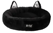 Legowiska dla psów - DINGO HugMe Legowisko z uszami 50 cm - czarne - miniaturka - grafika 1