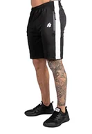 Spodenki damskie - Gorilla Wear - Szorty Benton Track - czarne - kulturystyka sportu na co dzień z nadrukiem logo lekkie i wygodne dla optymalnego ruchu z poliestru i spandexu - miniaturka - grafika 1