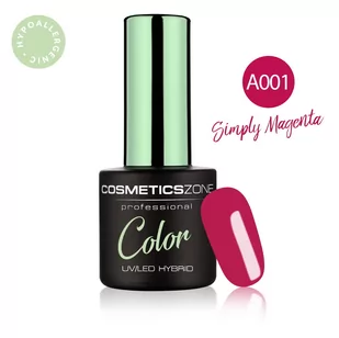Lakier hybrydowy hipoalergiczny różowy magenta 7ml – Simply Magenta A001 - Lakiery hybrydowe - miniaturka - grafika 1