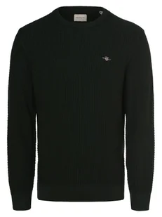 Gant Sweter męski Mężczyźni Bawełna zielony wypukły wzór tkaniny, XL - Swetry męskie - miniaturka - grafika 1