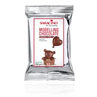 Dodatki do ciast w proszku - Saracino Czekolada plastyczna brązowa dark 250g - miniaturka - grafika 1