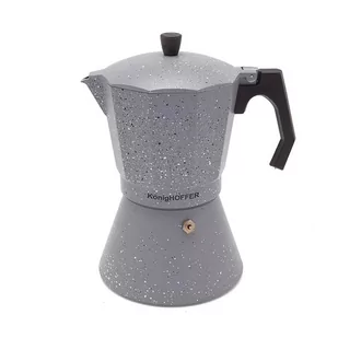 Tadar KÖNIGHOFFER KAWIARKA DO ESPRESSO 700 ML GREY STONE MARBLE TWORZYWO SZTUCZNE 5907558790139 - Zaparzacze i kawiarki - miniaturka - grafika 1