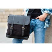 Plecaki - Plecak męski czarny PAOLO PERUZZI GA432 - miniaturka - grafika 1