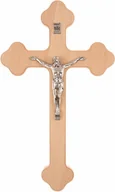 Ikony i obrazy sakralne - Drewniany klasyczny krzyż z pasyjką 18cm - miniaturka - grafika 1