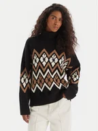 Swetry damskie - Roxy Golf Saltwater Lover ERJSW03673 Czarny Regular Fit - miniaturka - grafika 1