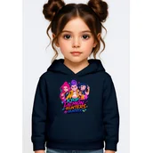 Bluzy dla dziewczynek - BLUZA DZIECIĘCA KPOP DEMON HUNTERS HUNTRIX 134-140 Z KAPTUREM BAWEŁNIANA - miniaturka - grafika 1