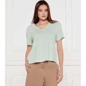 Koszulki i topy damskie - Tommy Hilfiger T-shirt | Loose fit | z dodatkiem lnu - miniaturka - grafika 1