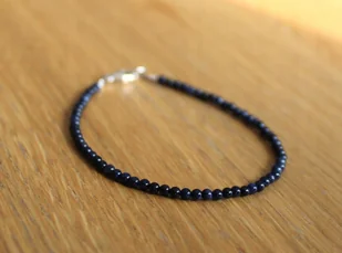 Bransoletka naturalne SZAFIRY kule 2,5mm agalag - Bransoletki - miniaturka - grafika 1