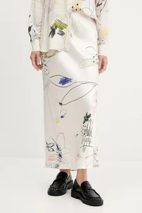Desigual spódnica PAUL kolor beżowy midi prosta 25WWFW07 - Spódnice - miniaturka - grafika 1