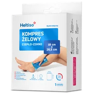 Apteczki i materiały opatrunkowe - Heltiso, kompres żelowy ciepło-zimno, 10 cm x 26,5 cm, 1 sztuka - miniaturka - grafika 1