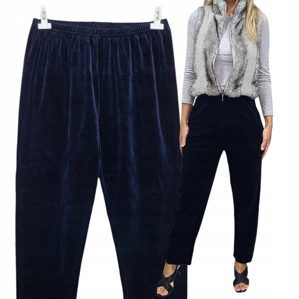 granat SPODNIE DRESOWE WELUR 54 56 POLSKIE PROSTA NOGAWKA BEZUCISKOWE 4xl