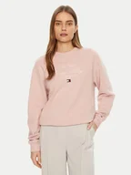 Bluzy damskie - Tommy Hilfiger Bluza Modern Script WW0WW43844 Różowy Regular Fit - miniaturka - grafika 1