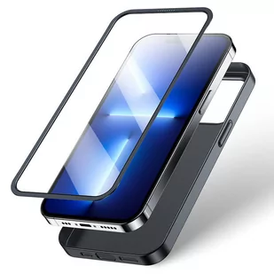 Joyroom 360 Full Case etui pokrowiec do iPhone 13 Pro obudowa na tył i przód + szkło hartowane czarny (JR-BP935 black) - Etui i futerały do telefonów - miniaturka - grafika 4