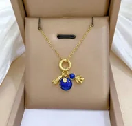 Łańcuszki - Naszyjnik łańcuszek Z Kosmonautą Rakietą Kosmosem Księżyc Kosmonauta Y2K - miniaturka - grafika 1