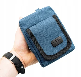 MINI SASZETKA do paska etui na drobiazgi klucze GRANATOWA Pako Jeans - Nerki - miniaturka - grafika 1