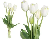 Sztuczne kwiaty - TULIPANY BUKIET TULIPANÓW GUMOWANE GUMOWE SILIKONOWE JAK ŻYWE - miniaturka - grafika 1