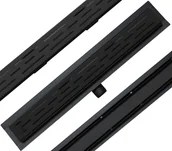 Odpływy liniowe - Mexen MEXEN FLAT ODPŁYW LINIOWY BLACK 60 CM NISKI WZÓR G01 1720060 - miniaturka - grafika 1