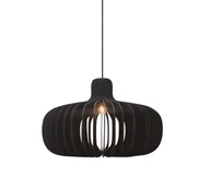 Lampy sufitowe - Wiszący drewniany żyrandol Hazo w kolorze czarnym o średnicy 65 cm - miniaturka - grafika 1